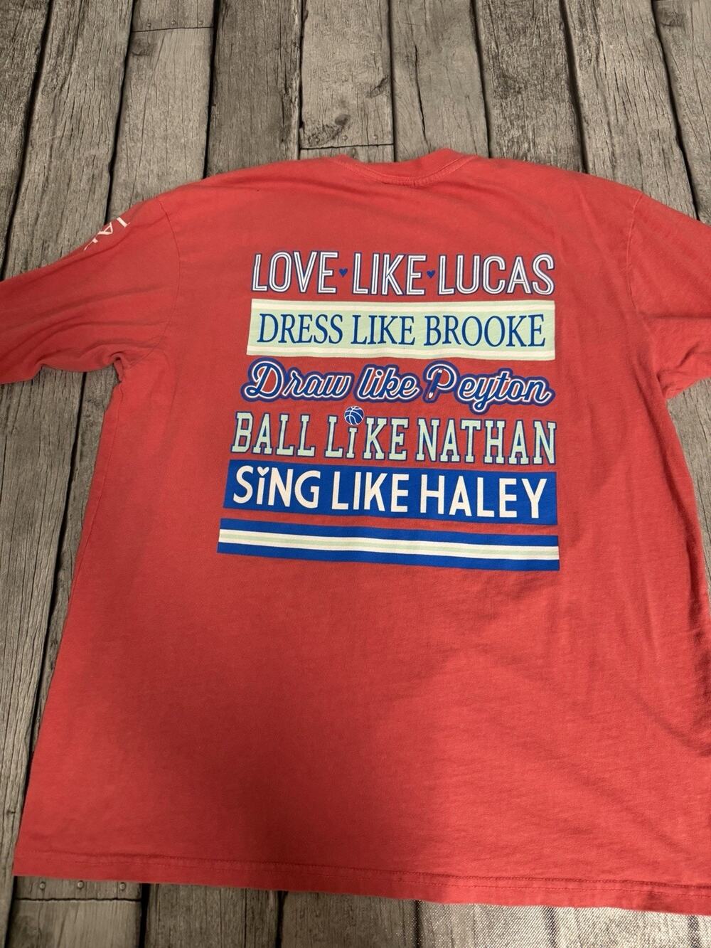 Women’s Jadelynn Brooke "One Tree Hill" Cotton T-shirt Pink LS Graphic Print LRG
